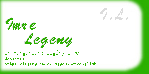 imre legeny business card